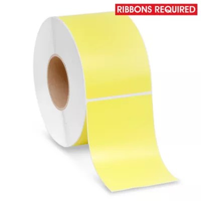 Industrial Weatherproof Thermal Transfer Labels Polypropylene, Yellow