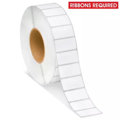 Removable Adhesive Industrial Thermal Transfer Labels 2 x 1", Ribbons