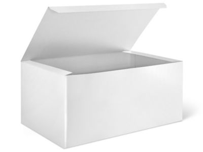 Gift Boxes 14 x 8 x 6", White Gloss S9695 Uline