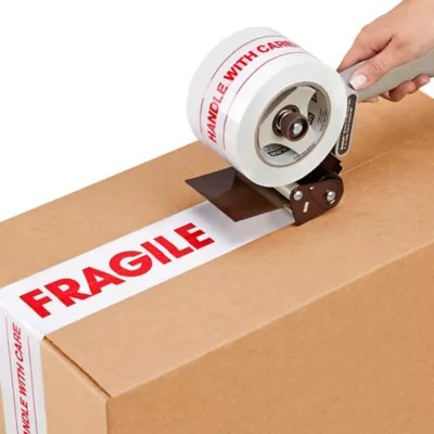 Preprinted Tape "Fragile Handle with Care", 3" x 110 yds S9777 Uline