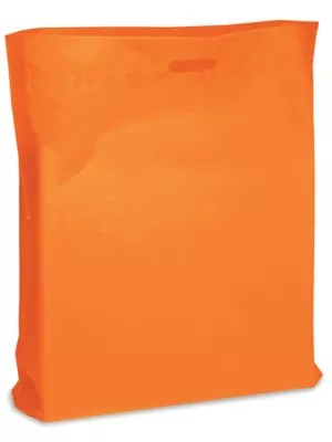 Die Cut Handle Bags 24 x 24 x 5", Orange S9838O Uline