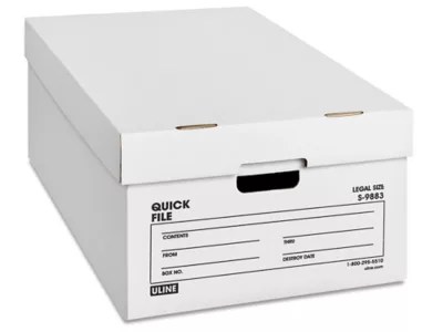 Quick File Storage Boxes 24 x 15 x 10" S9883 Uline