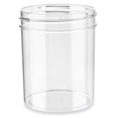 Clear Round WideMouth Plastic Jars Bulk Pack 4 oz, Jars Only S9934B