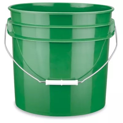 Plastic Pail 3.5 Gallon, Green S9942GR Uline