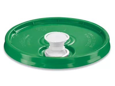 Lid with Spout for 3.5, 5, 6 and 7 Gallon Plastic Pail Green S9943G