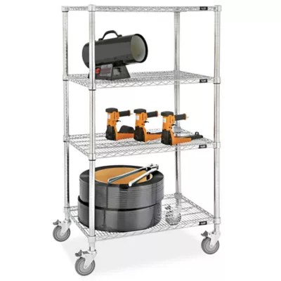 Rolling Shelving, Wire Carts, Wire Cart with Wheels in Stock ULINE