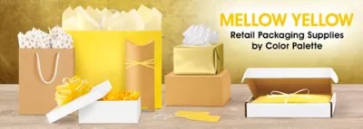 Yellow Gift Boxes, Yellow Gift Bags in Stock ULINE Uline