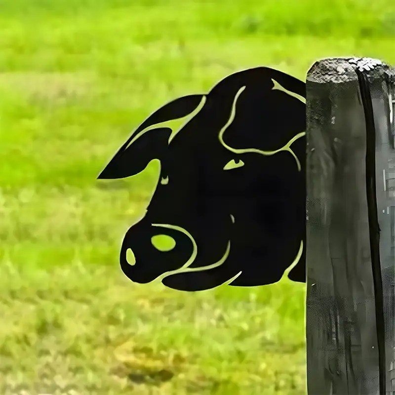 Farm Peeping Animal Metal Art Citib Plum Services SA DE CV
