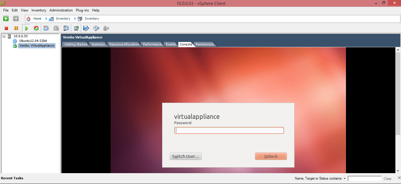 Virtual Appliance for Vembu Backup Server