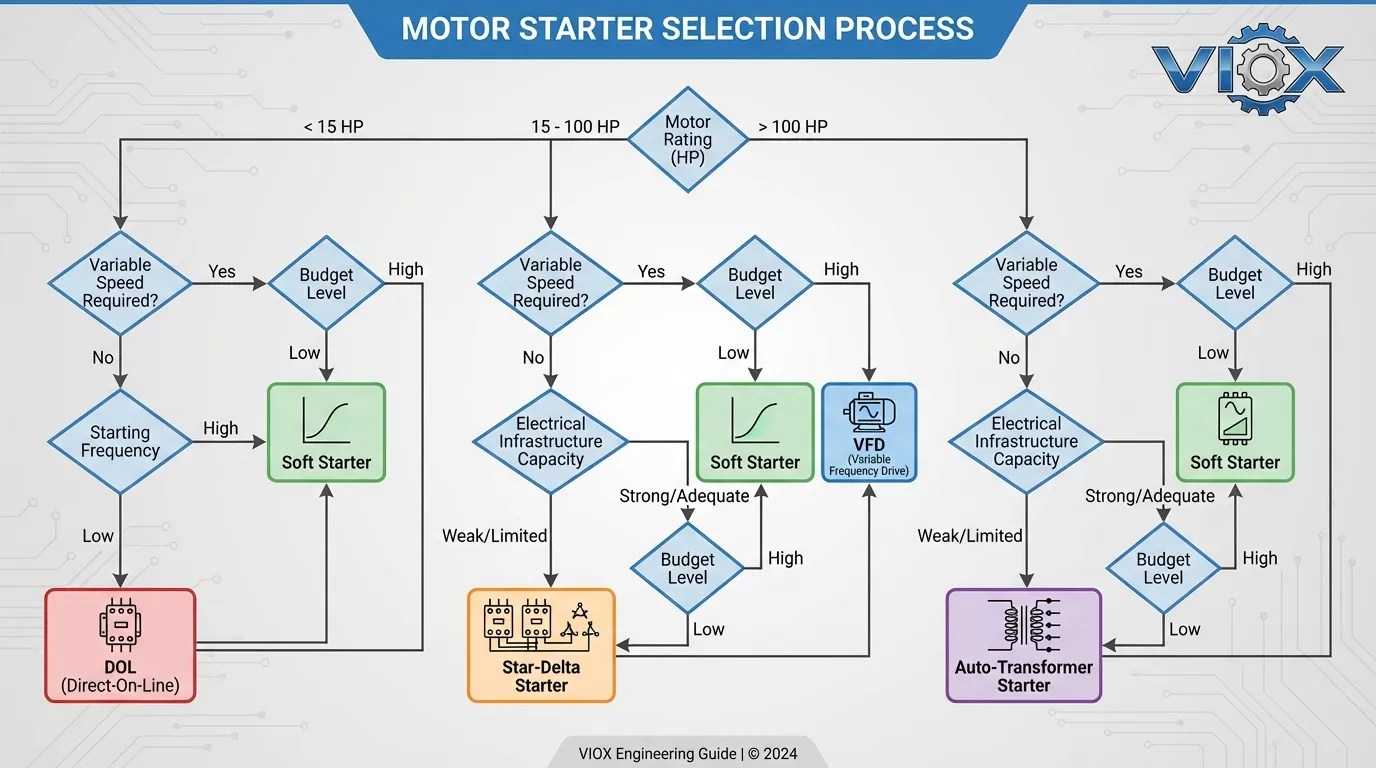 5 Types of Motor Starters Explained: DOL, Star-Delta, Soft Starter