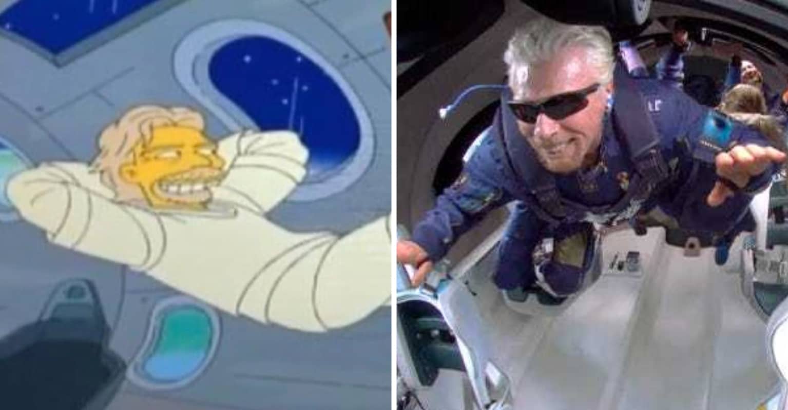 Fans Think The Simpsons 'Predicted' Richard Branson's Space Flight
