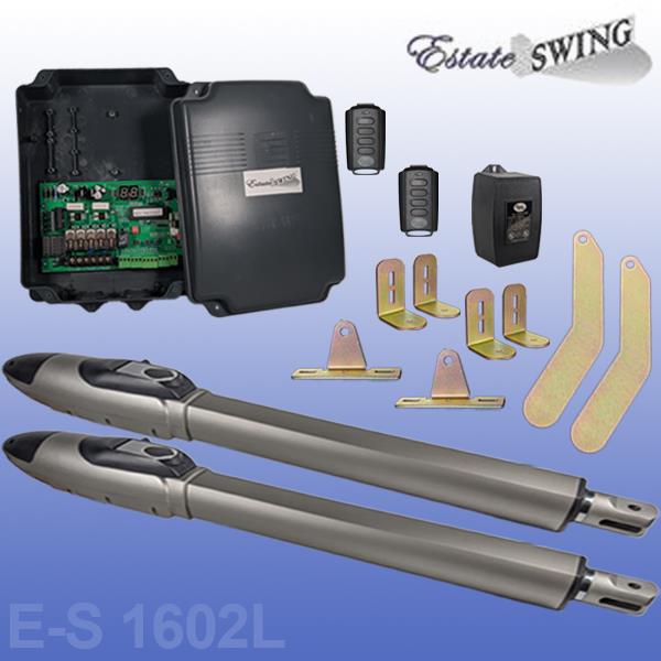 Estate Swing ES 1602L Dual Swing Gate Opener Kit with Free Extra Remote