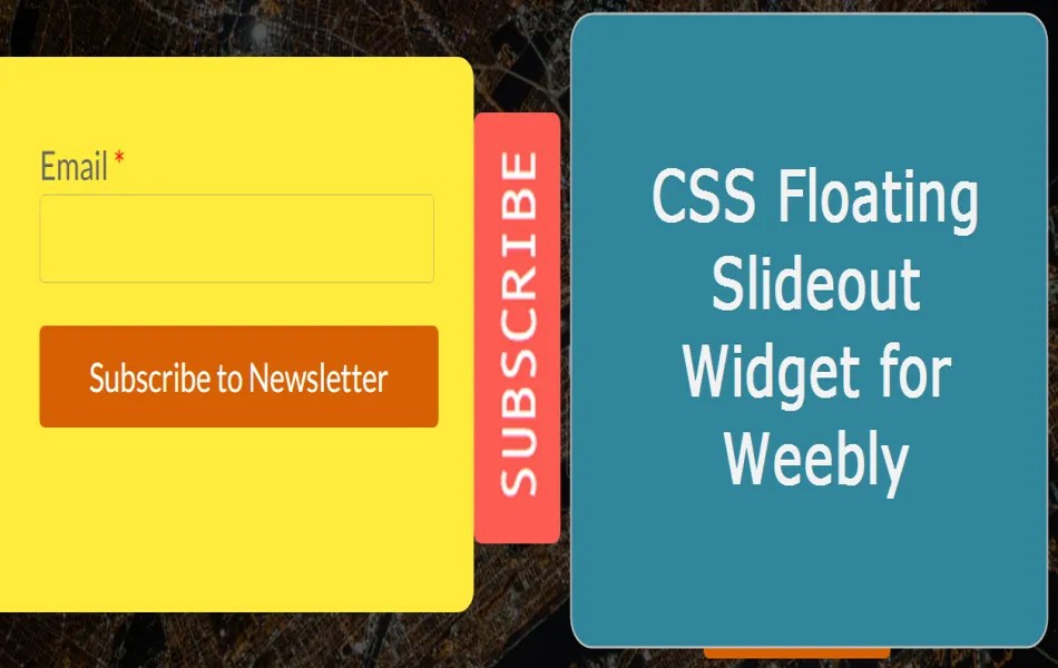 CSS Floating Slideout Widget for Weebly Nots