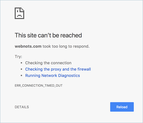 Fix ERR_CONNECTION_TIMED_OUT Error in Chrome » WebNots
