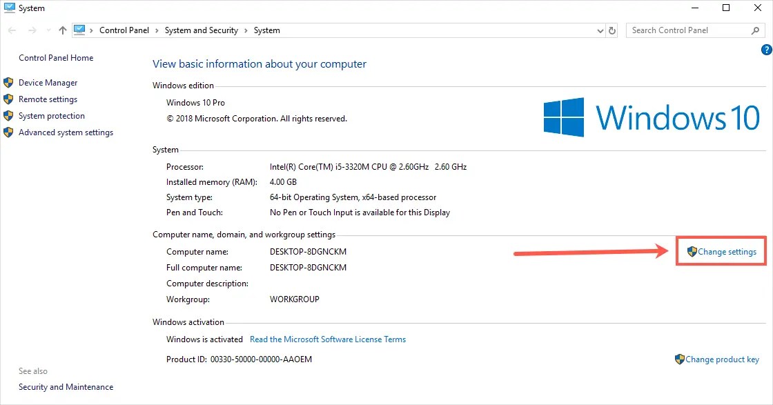 4 Ways to Change Computer Name in Windows 10 Nots
