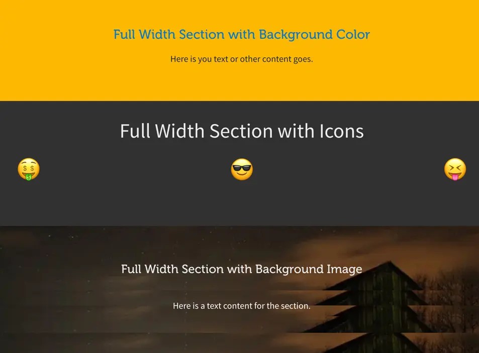 3 Ways to Create Full Width Sections in WordPress Nots