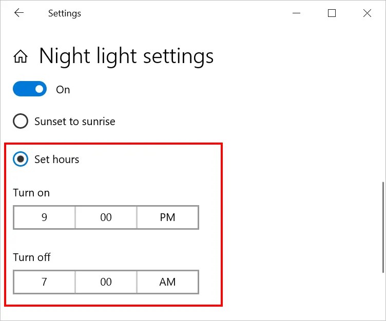 How to Setup Night Light Mode in Windows 10? Nots