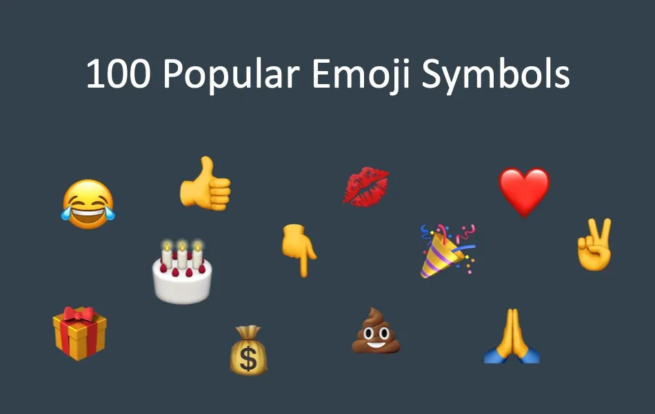 Top 100 Most Popular Emoji Symbols WebNots