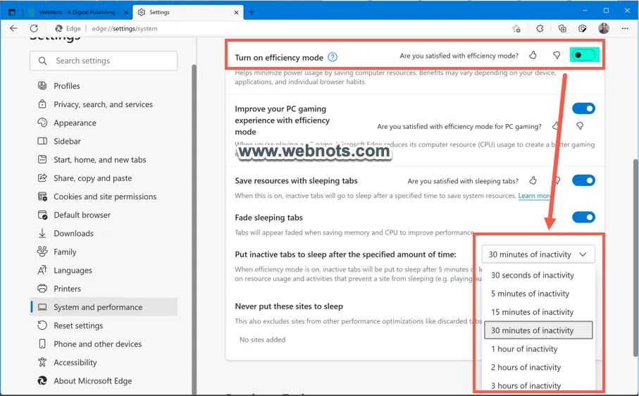 How to Use Sleeping Tabs in Microsoft Edge? Nots