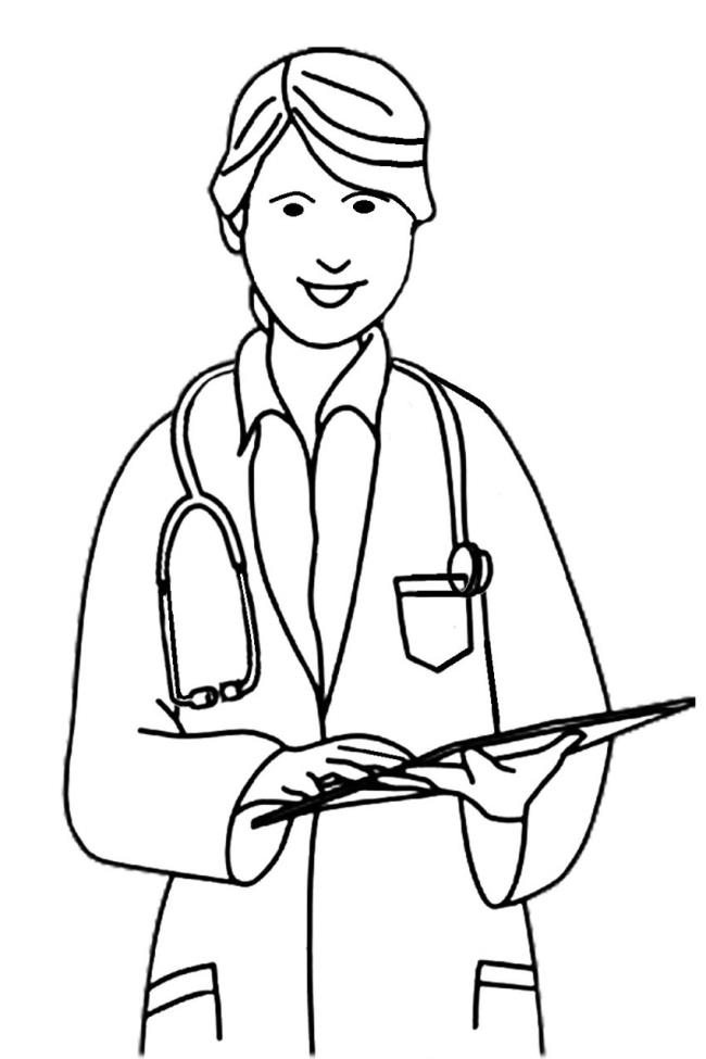 Collection of the most beautiful doctor coloring pages to nurture your
