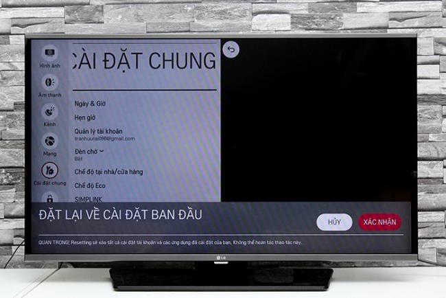 How to factory reset LG TV