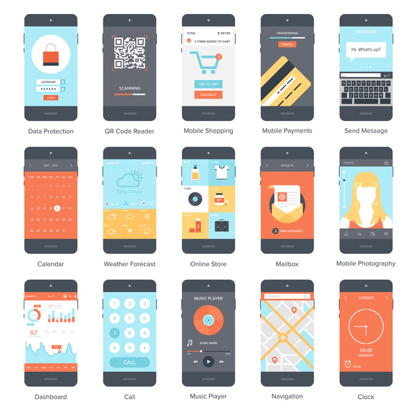 Mobile APP UI interface vector material WeLoveSoLo