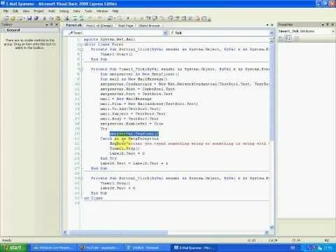 How to Create a program for sending spam and email bombs in Visual