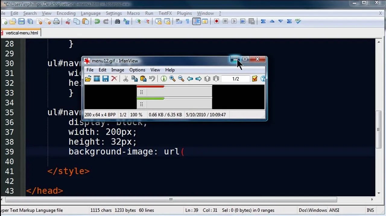 How to Create a vertical navigation bar from an unordered list with