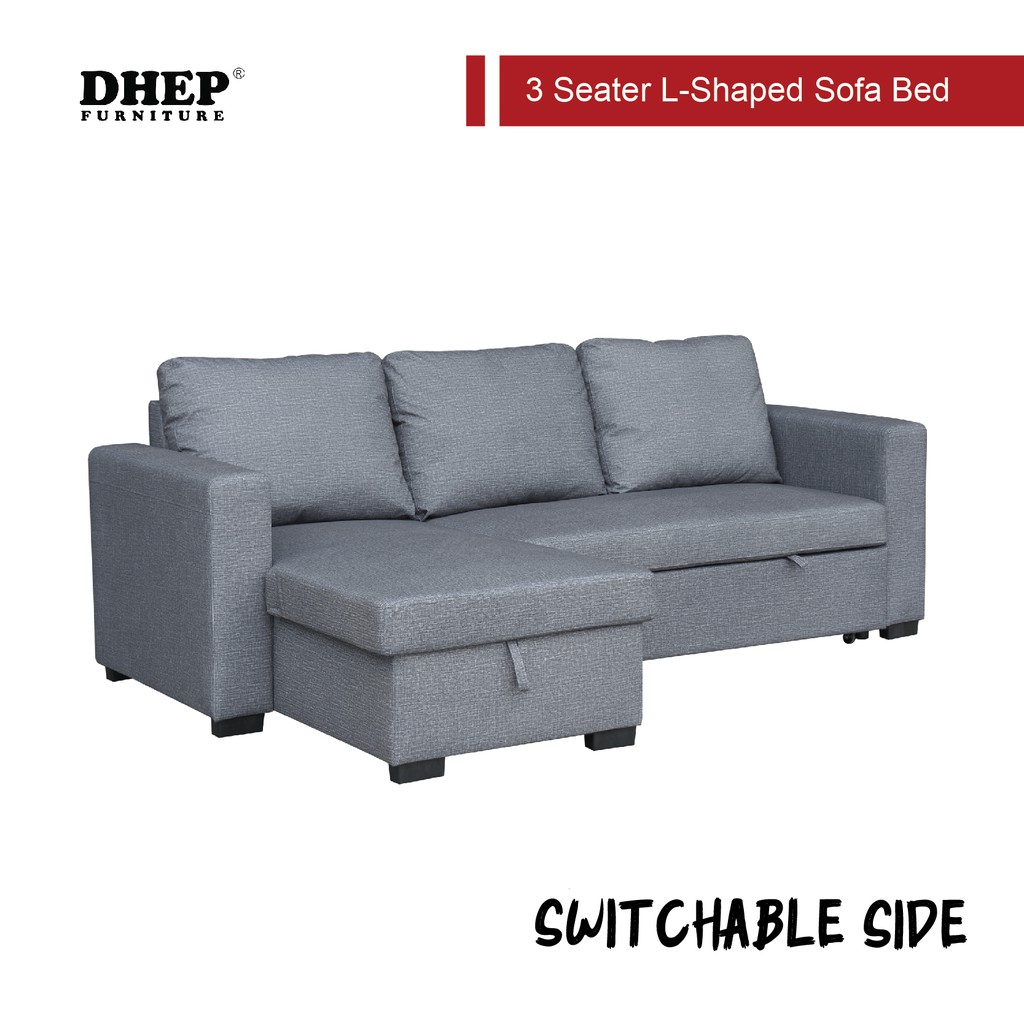 Sofa Bed 3Seater LShape Blue Fabric Sofa Bed JKalachand, 51 OFF
