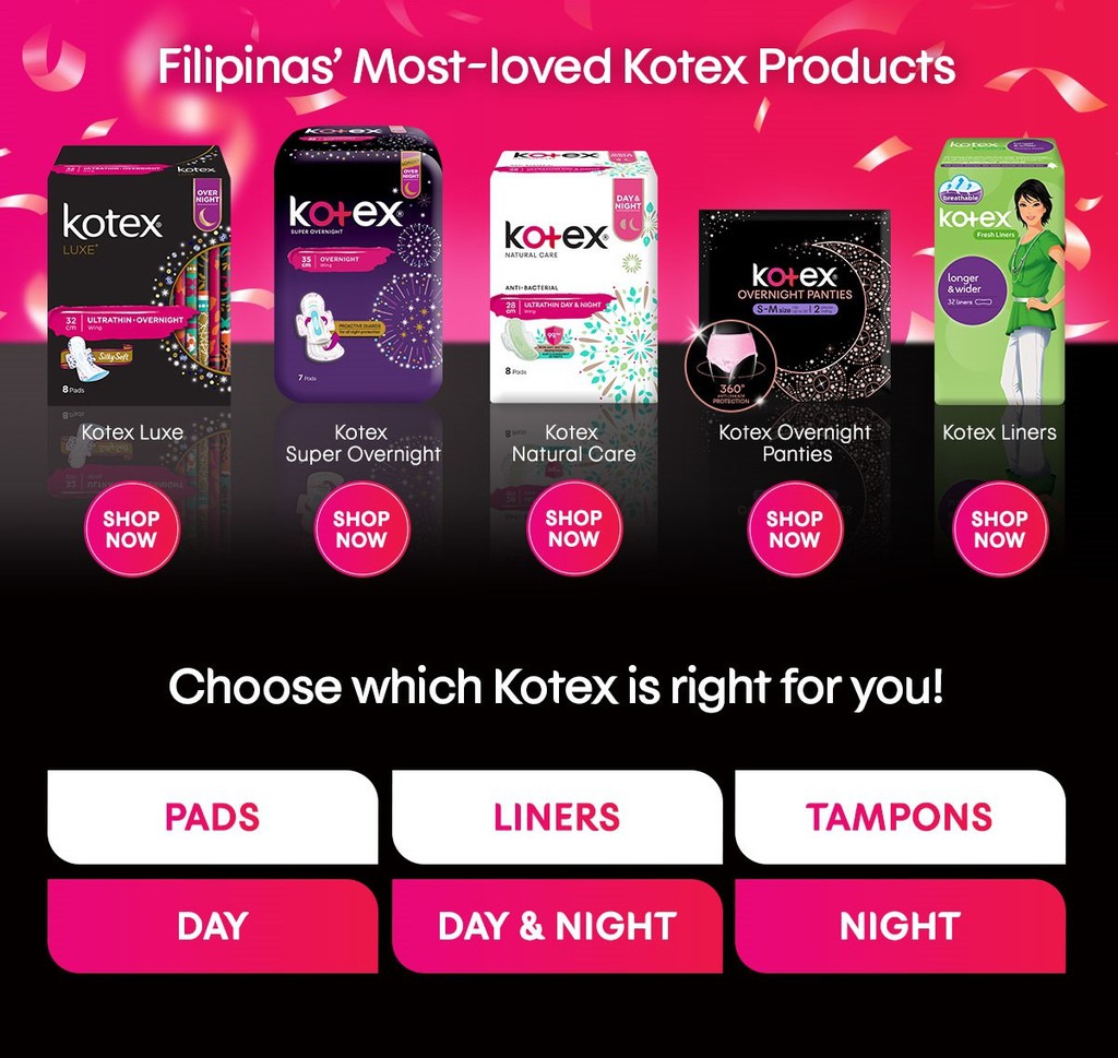 Kotex Official PH, Online Shop Shopee Philippines
