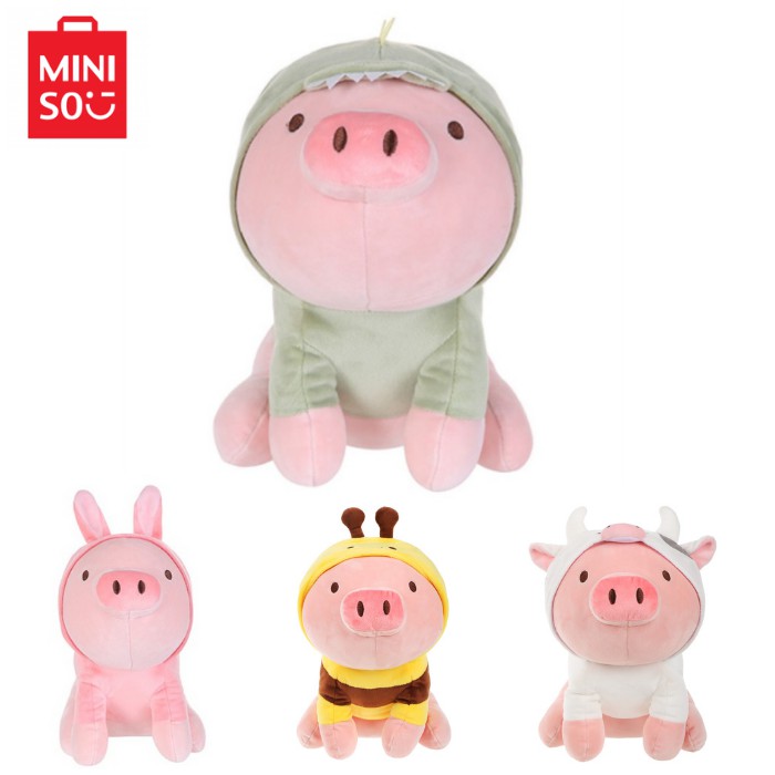 MINISO AU Sitting Piglet Plushies With Rabbit Hoodie, 44 OFF