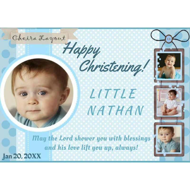 Christening Tarpaulin For Baby Boy