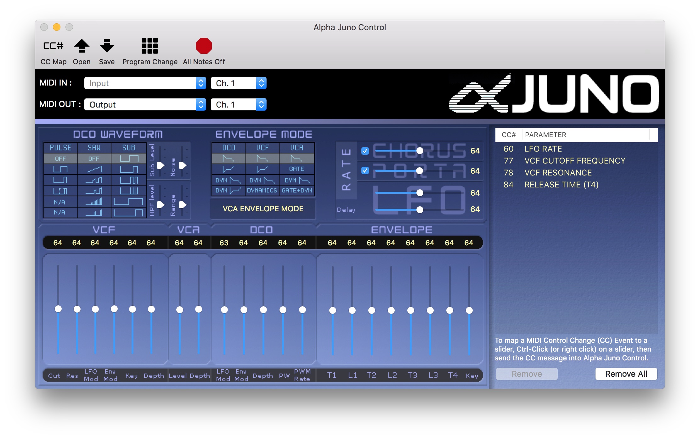 Alpha Juno Control