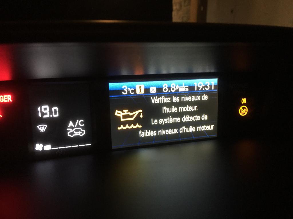 Subaru Passion Xv Temoin Avertisseur Du Bas Niveau D Huile Moteur