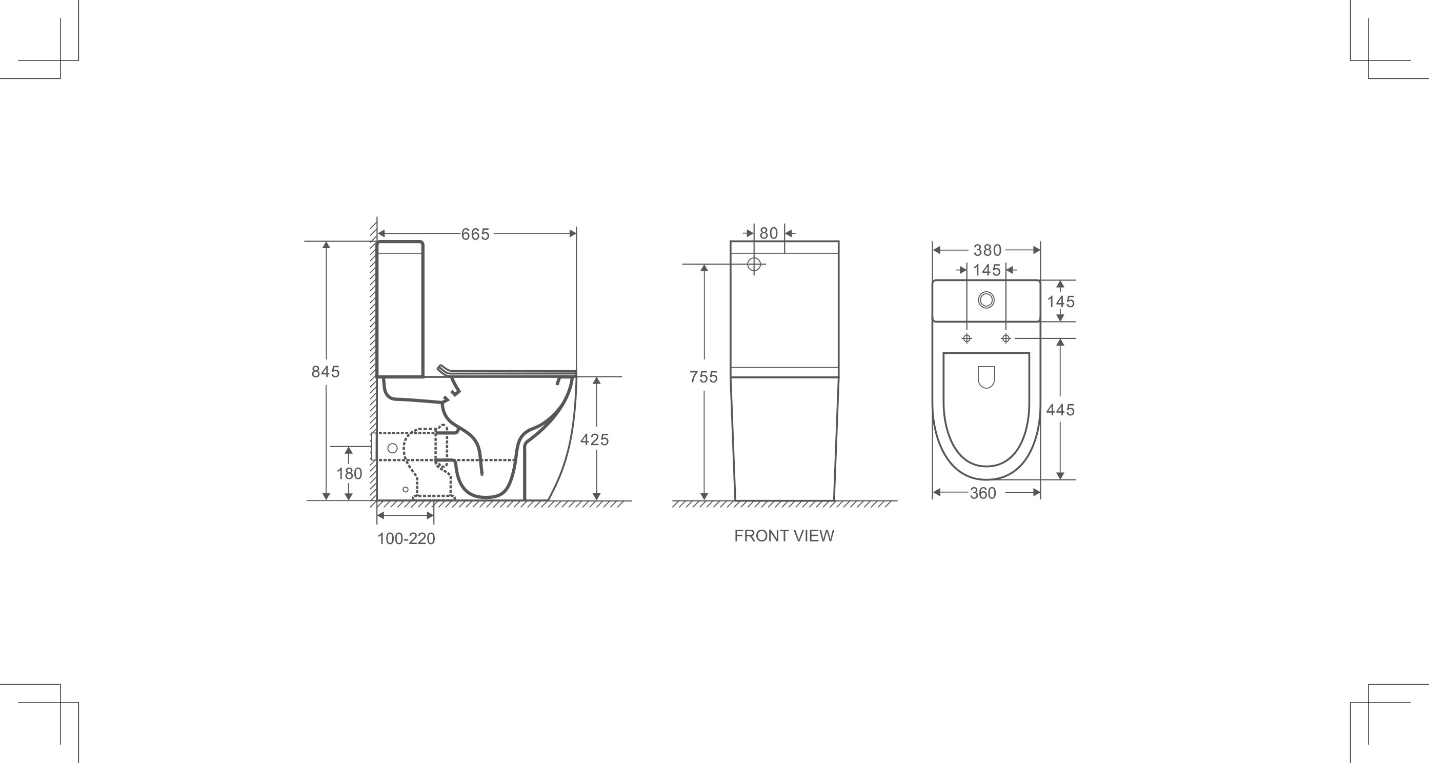 Nueva Bathware Hani Rimless BackToWall Toilet Suite Temple & ster