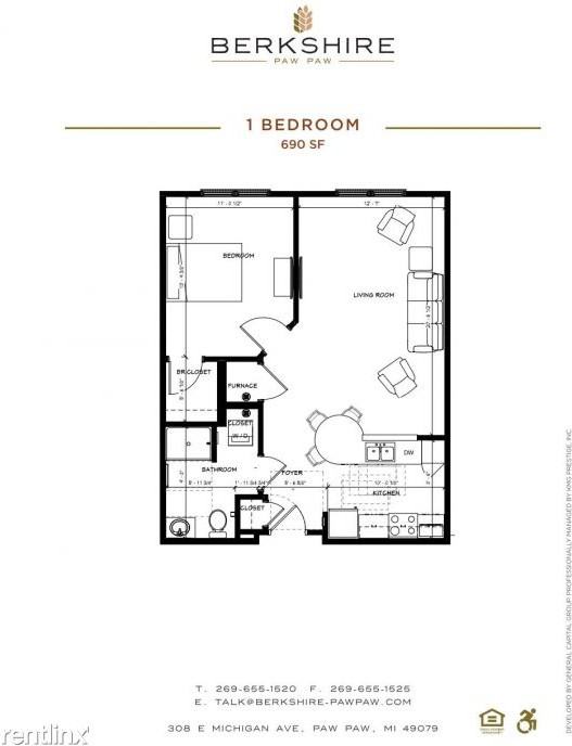 Berkshire Paw Paw Apartments 308 E Michigan Ave, Paw Paw, MI 49079