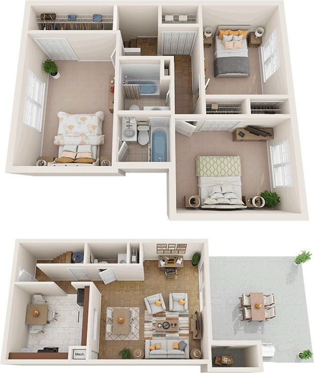 Walpole St T307, Norwood, MA 02062 3 Bedroom Apartment for 3,474