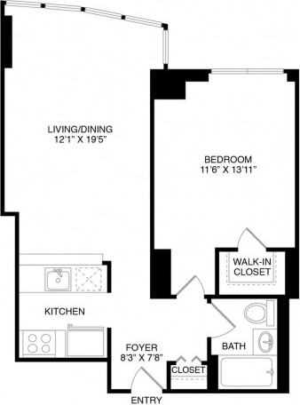 Avenue Of The Americas 29D, New York, NY 10001 1 Bedroom Apartment for