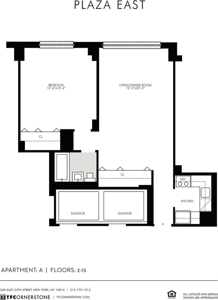 E 34th St 8A, New York, NY 10016 1 Bedroom Apartment for 4,385/month