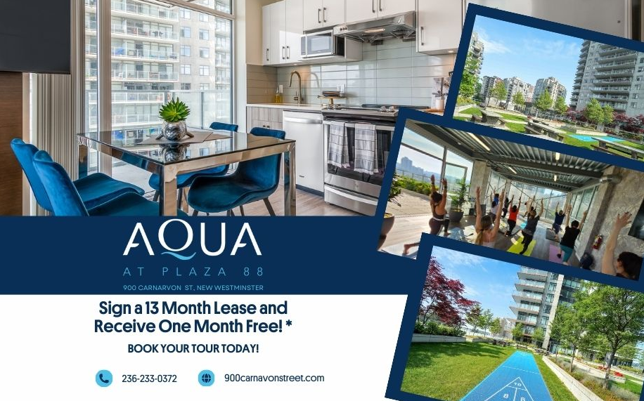 Aqua at Plaza 88 Apartments 900 Carnarvon St, New Westminster, BC V3M