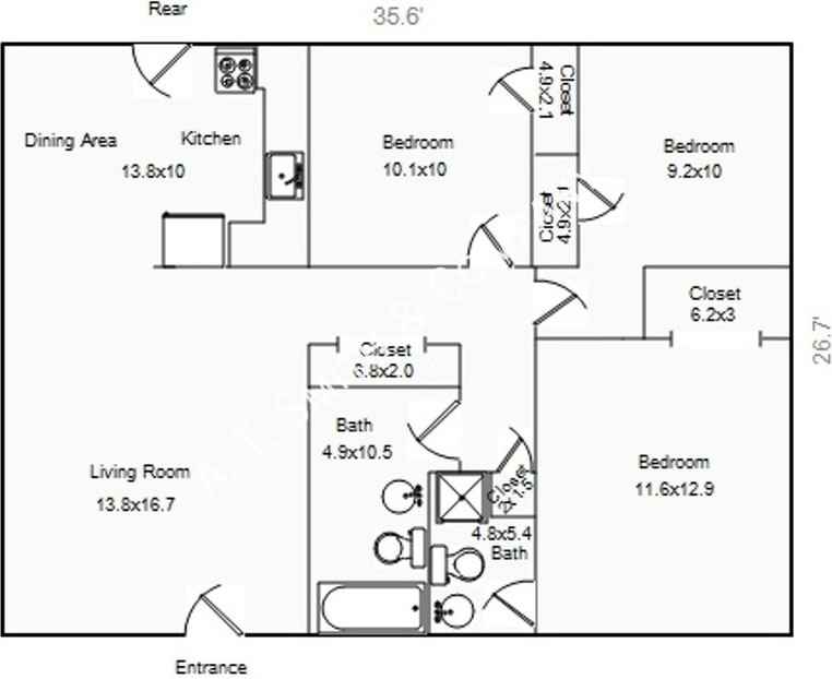 16809 W 8th Pl, West Pleasant View, CO 80401 3 Bedroom Apartment for
