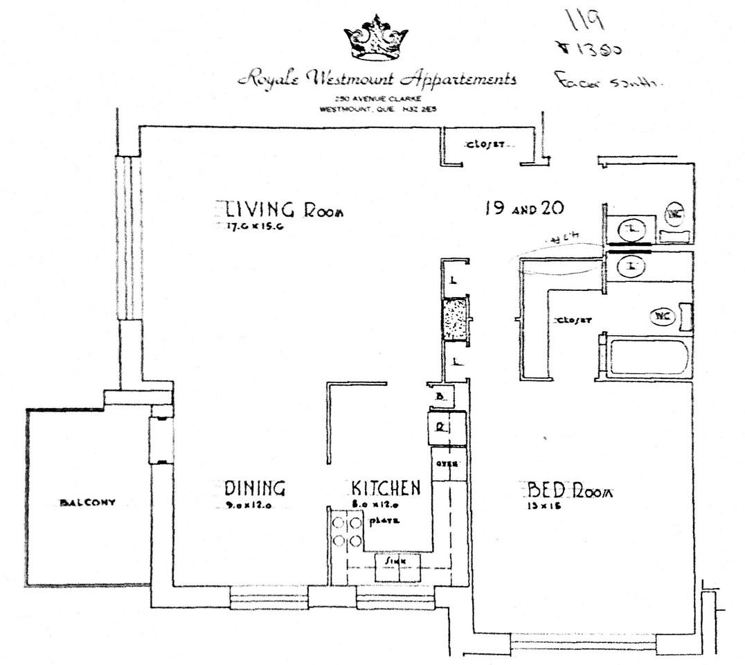 250 Avenue Clarke 119, Westmount, QC H3Z 1 Bedroom Apartment for