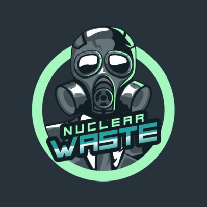 Placeit Gaming Logo Generator With A Toxic Mask Illustration
