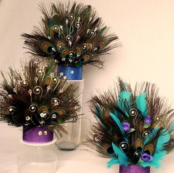 Wedding reception Accessories Peacock Cake Topper by AmoreBride