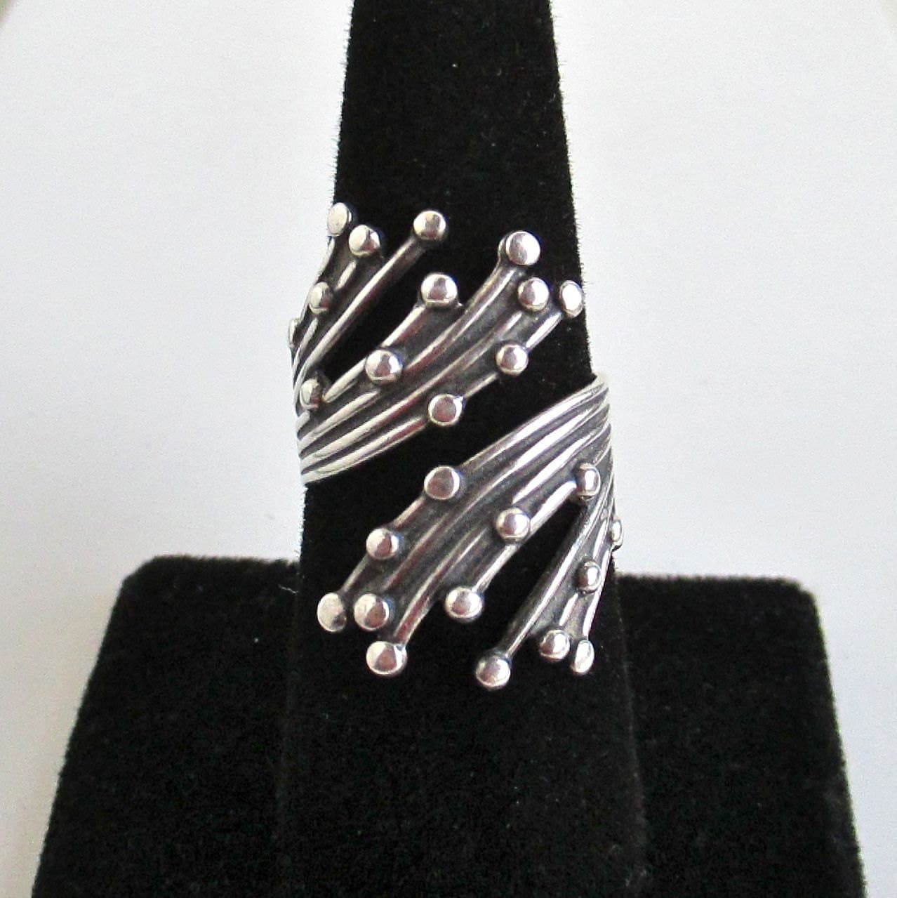BEAU Sterling Silver Bypass Ring Vintage & Adjustable