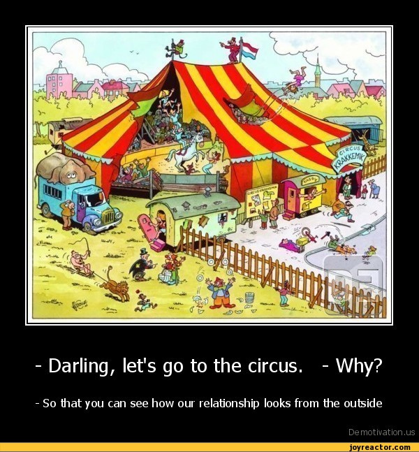 Darling, let's go to the circus, Why?So that you can