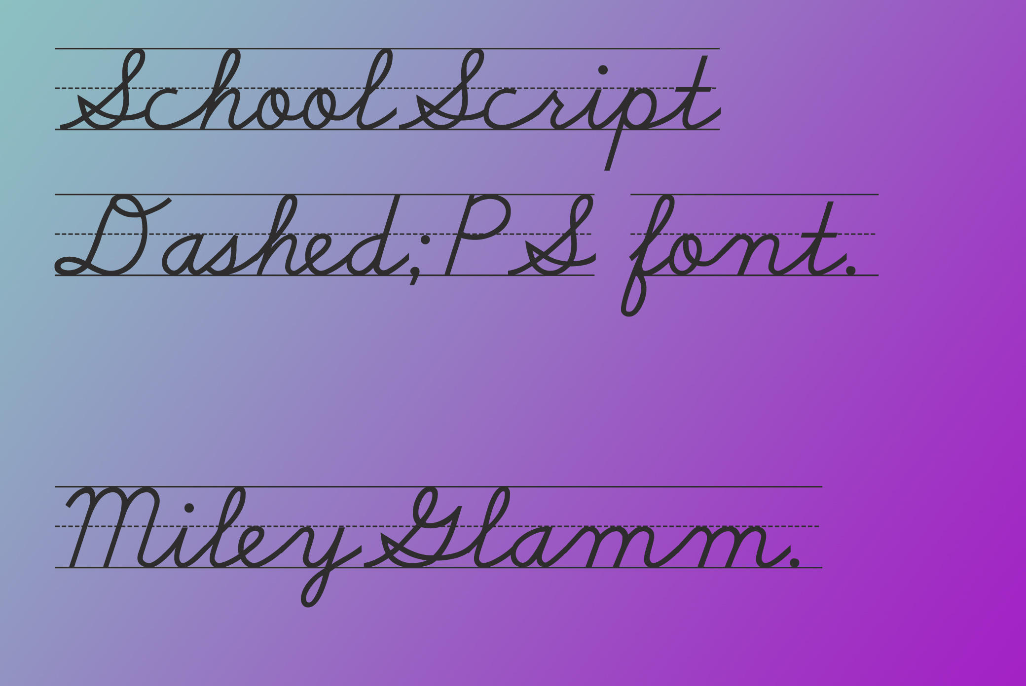 School Script Dashed Font by MileyGlamm on DeviantArt