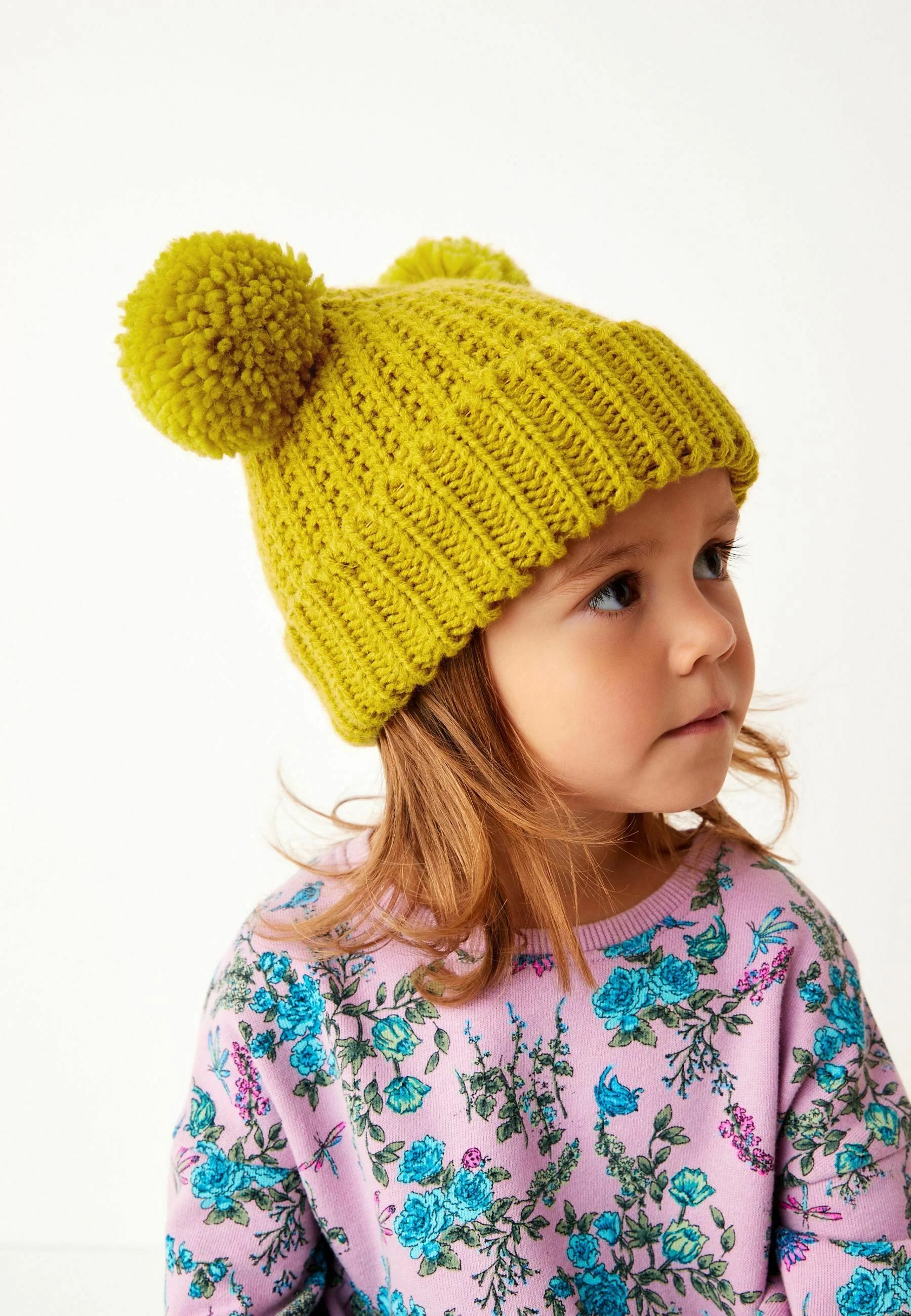 Next DOUBLE POM POM STANDARD Mütze yellow/gelb Zalando.de