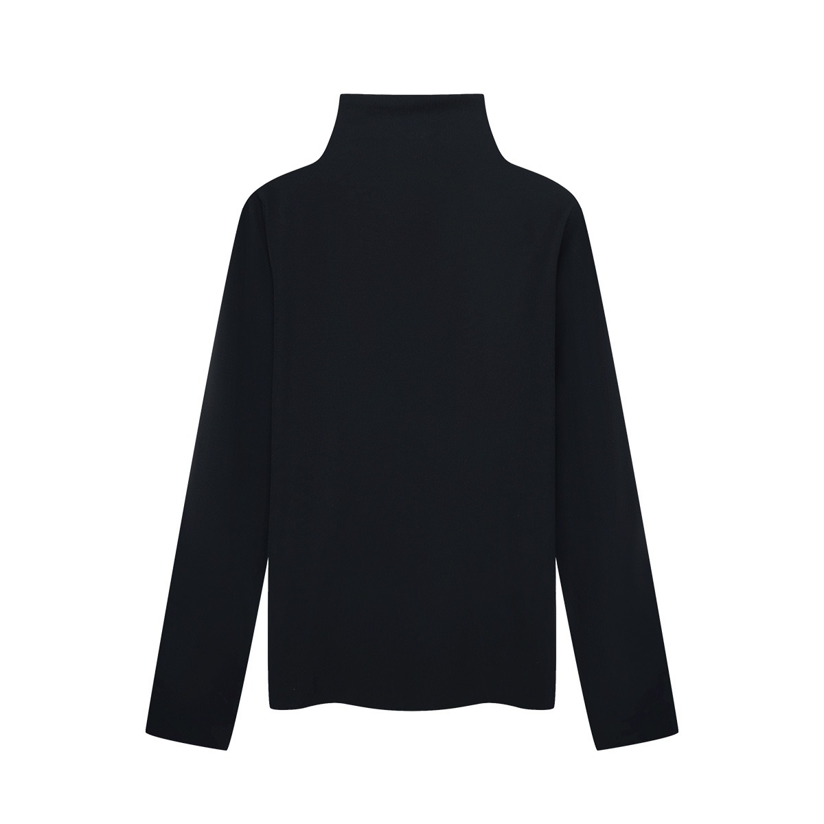 Get Highcollar Wool material Warm Skinwear Top BlackL Delivered
