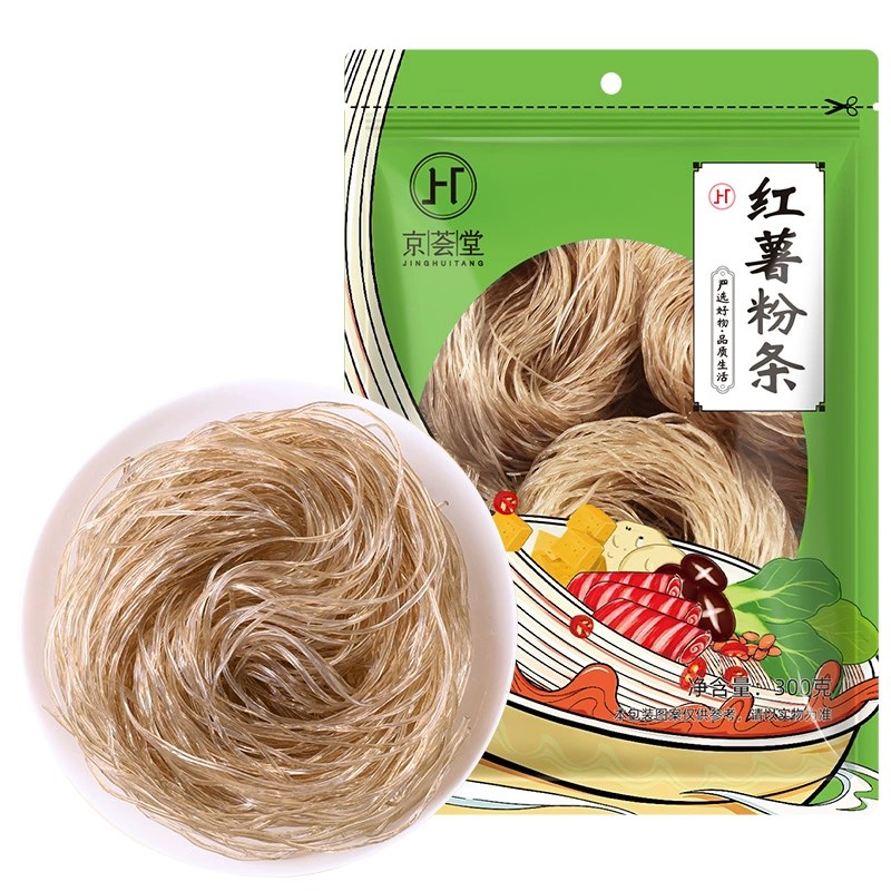 Get Jinghuitang Sweet Potato Noodles 300g * 1 Bag Jindao Round Noodles
